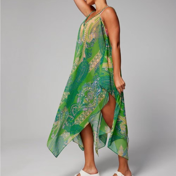 Soma Other - Soma Green Chiffon Scarf-Hem Cover-Up Dress